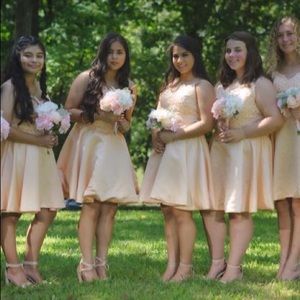 Champagne satin dress